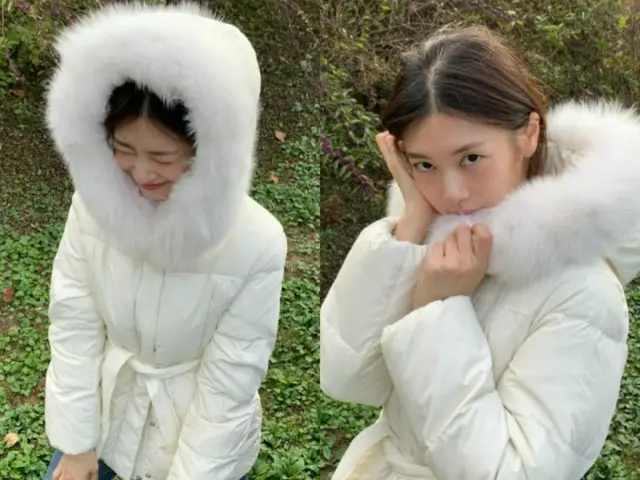 Somin, foto lucu pacarnya yang mengenakan jaket putih bersih