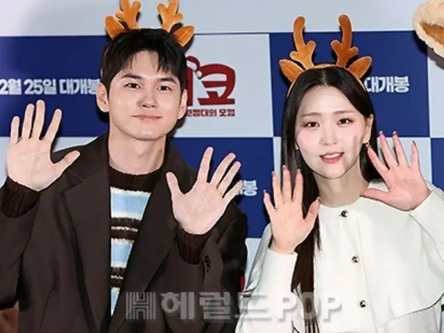 [Foto] Ong Seong Woo & Kim Jieun menghadiri pratinjau media dan konferensi pers animasi Jerman "Nico" di mana mereka mencoba akting suara.