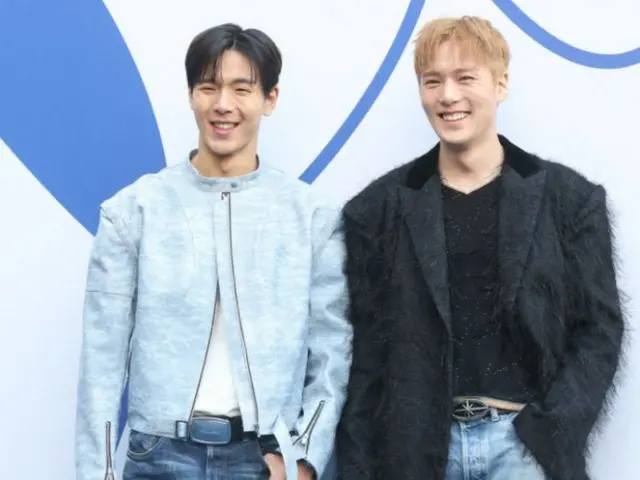 [Foto] Shenu dan Minhyuk MONSTA X, aktor Jepang Junji Motojima dan lainnya menghadiri pertunjukan pembukaan Seoul Fashion Week F/W 2025