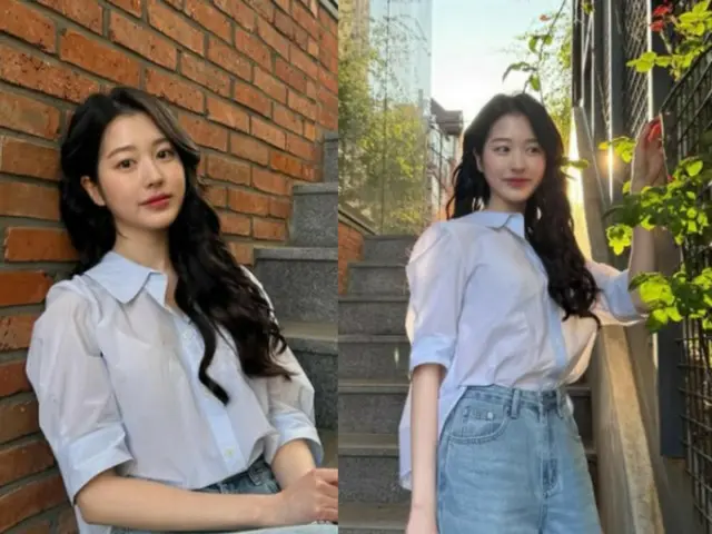 Jang Daah memamerkan selera busananya yang luar biasa dengan pakaiannya saat jalan-jalan... "Visual yang menunjukkan DNA superior"