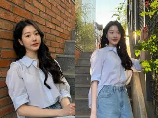 Jang Daah memamerkan selera busananya yang luar biasa dengan pakaiannya saat jalan-jalan... "Visual yang menunjukkan DNA superior"