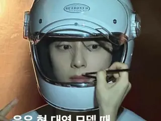 Cha Eun Woo ASTRO tetap tampan meski memakai helm