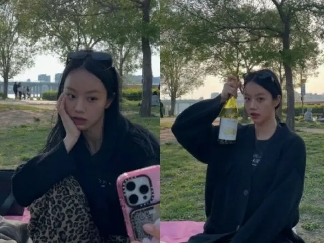 Hyeri (Girl's Day) mengungkap kabar terbaru dari piknik di Sungai Han... Menarik perhatian dengan busana motif macan tutul