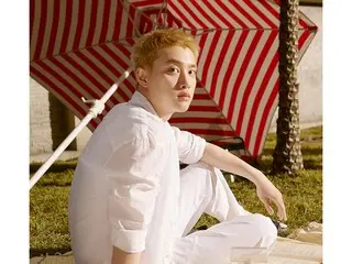 DO EXO (Do Kyungsoo) merilis foto konsep terakhir untuk album baru "BLISS"...rambut pirang cocok untuknya