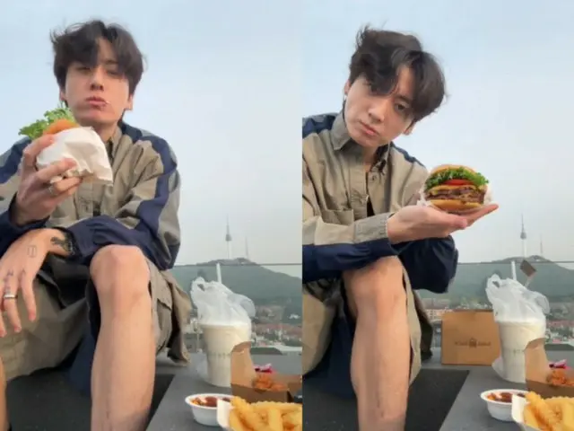 JUNG KOOK BTS makan sendirian di restoran yakiniku, lalu makan hamburger mukbang sambil melihat Namsan Tower... Kehidupan sehari-hari sederhana seorang bintang dunia