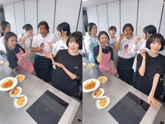 "LE SSERAFIM" membuat "spaghetti" bersama Chef Edward Lee... Konten dirilis hari ini (16)